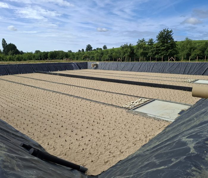 Réalisation d’une filière temps de pluie traitant les trop-pleins des déversoir d’orage du réseau d’assainissement - Capacité de stockage 3000 m3Sauveterre de Guyenne (33)